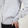Cardigan à fantaisie de torsades en cachemire - Fiona 7013 vapeur - 09 Gris moyen