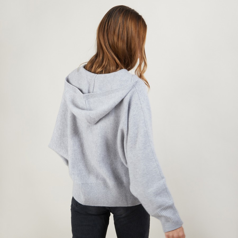 Veste zippée à capuche en cachemire - Gabien