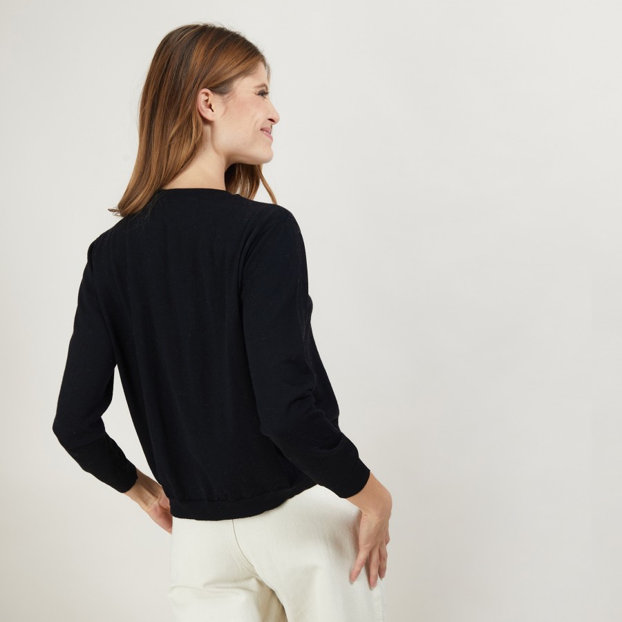 Double-breasted wool sweater Fredi