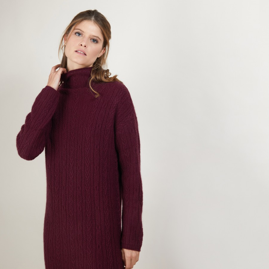 4-ply cashmere cable-knit dress - Gisele