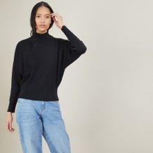 Cotton cashmere high neck sweater - Fanny