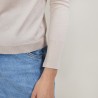 Pull col fantaisie en laine et soie - Florina 7084 opale - 24 Rose clair