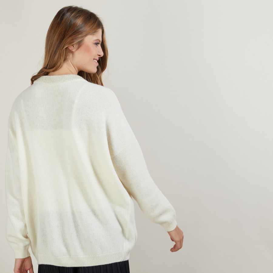 Long gilet à poches en laine alpaga - Galaxie 7105 dune/or - 13 Beige moyen