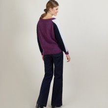 Oversized tricolor mohair sweater - Galva