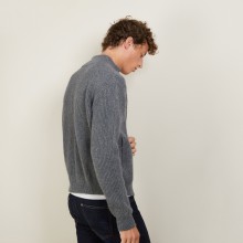 Veste zippée en Laine Alpaga - Louis 7012 Volute - 09 Gris moyen