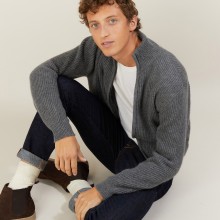 Cachemire zipped jacket -LOUIS