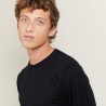 Pull col rond en laine et soie - Barsam 7010 noir - 01 Noir