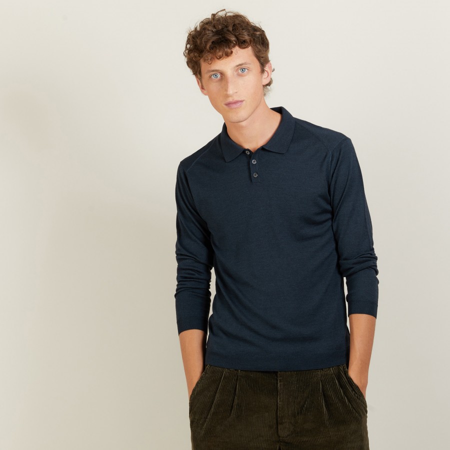 Wool and silk polo shirt - Bartev
