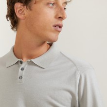 Polo en laine et soie - Bartev 7013 vapeur - 11 Gris clair