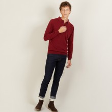 Polo manches longues en 100% cachemire - BILLY