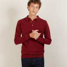 Polo manches longues en 100% cachemire - BILLY