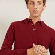 Polo manches longues en 100% cachemire - BILLY
