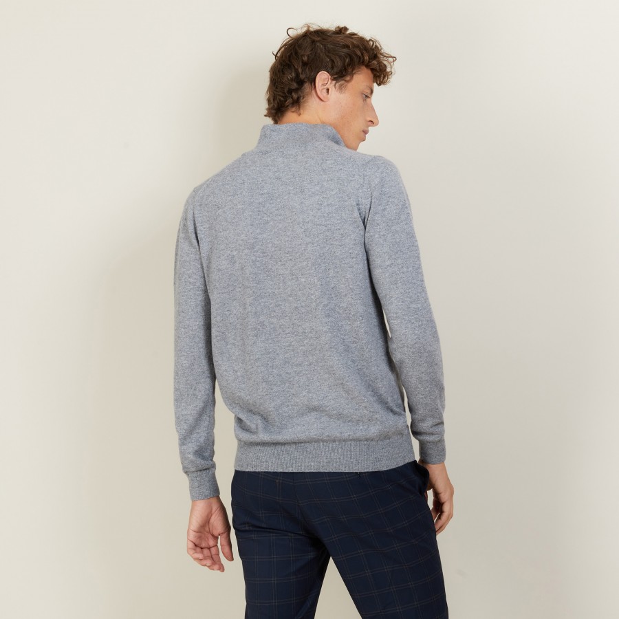 Pull en cachemire col zippé - Emile