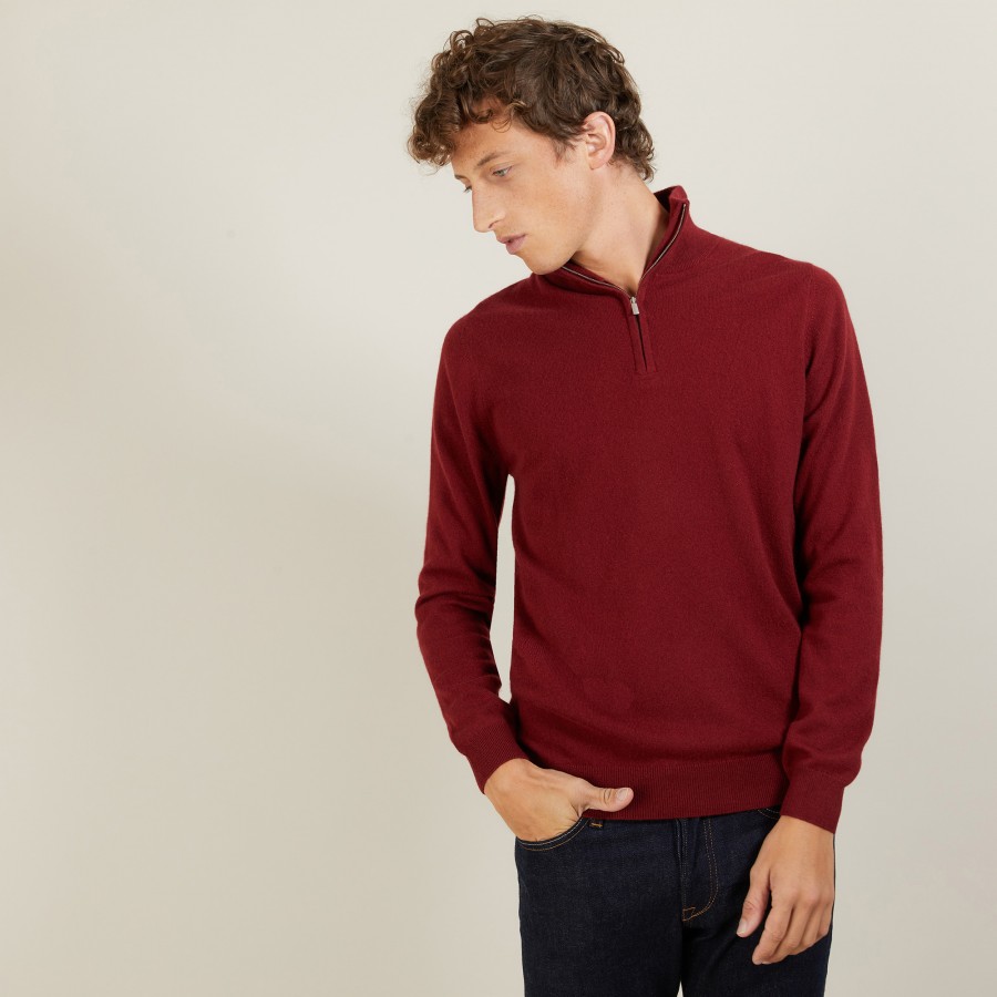 Pull en cachemire col zippé - Emile