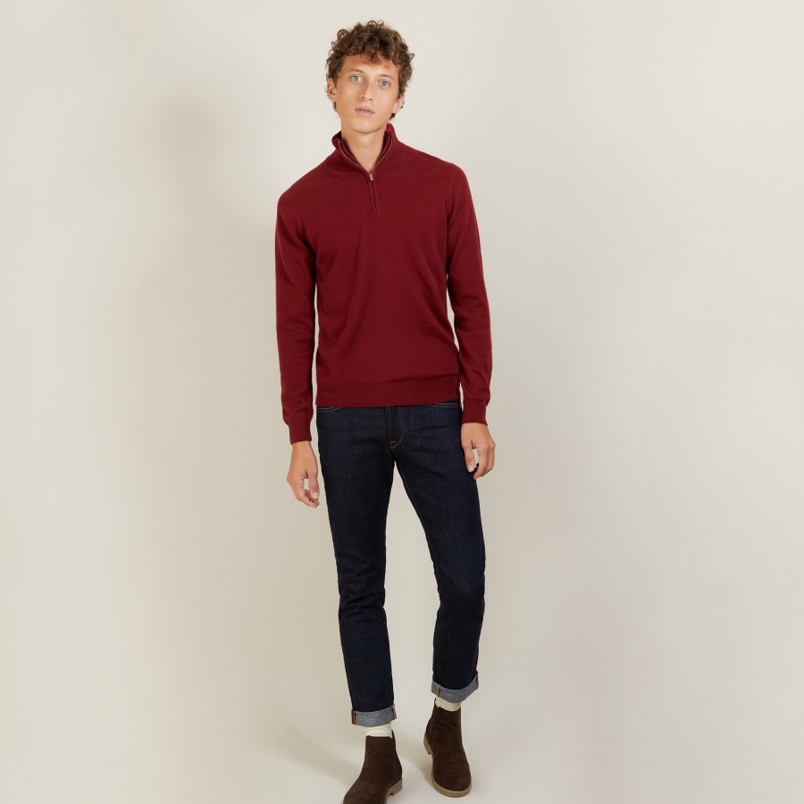 Pull en cachemire col zippé - Emile