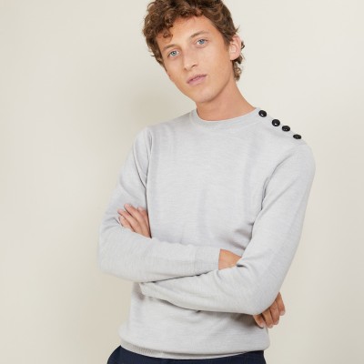 Wool sweater with buttons - Legende