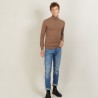 Pull col roulé en cachemire - Bruno 7041 baltique - 06 Marron clair
