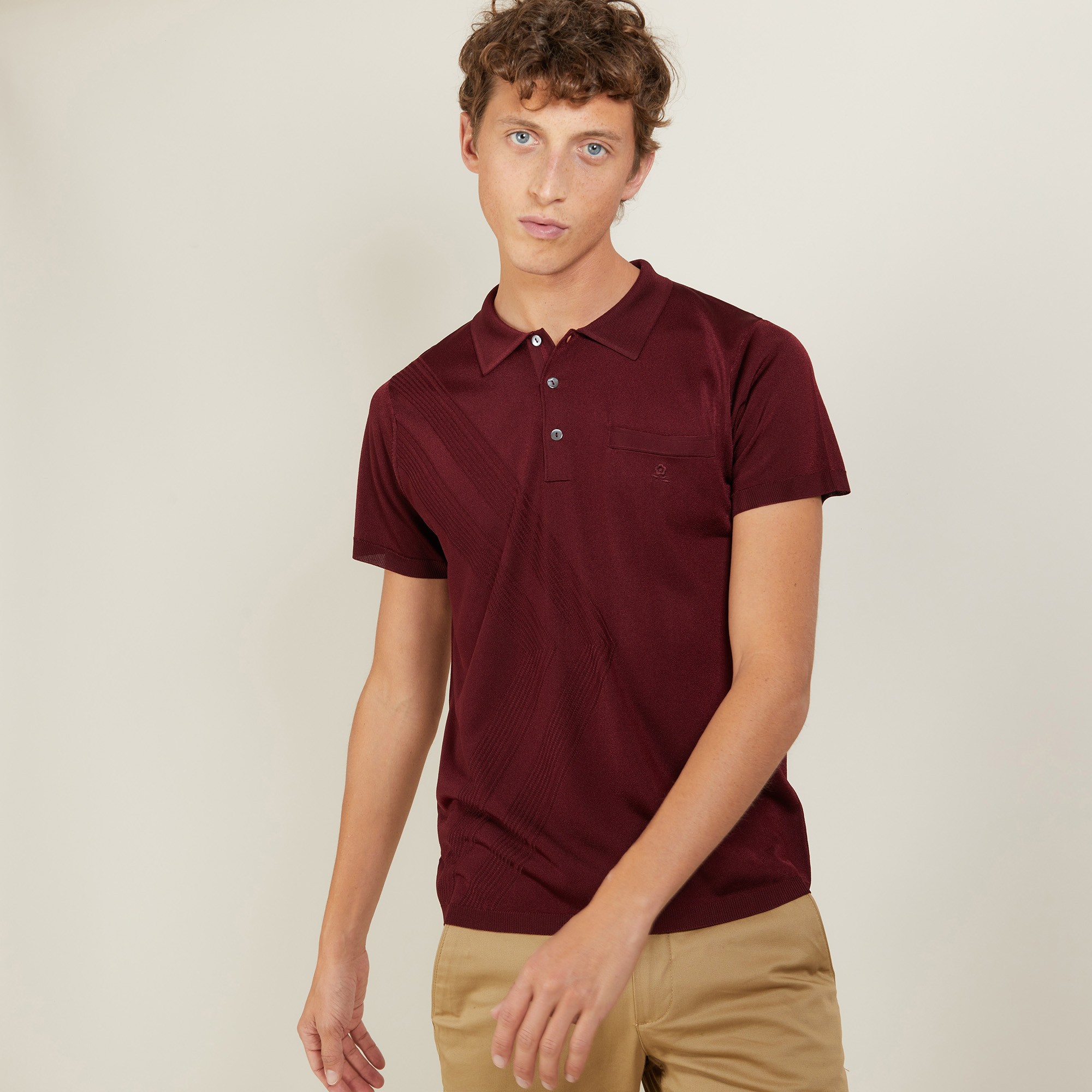 Fil Lumière polo shirt with elbow patches