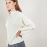 Pull col boutonné en cachemire - Gretel bis 7080 dahlia - 52 Rouge