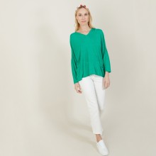 T-shirt ample en lin flammé - Balou 7250 veronese - 22 Vert moyen