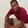 Slub linen t-shirt with Tunisian collar - Baraka