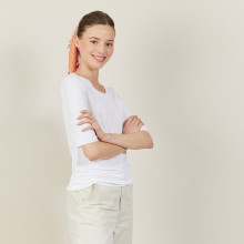 Round-neck slub linen T-shirt - Bonnie