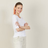 T-shirt col rond en lin flammé - Bonnie 7280 ecarlate - 52 Rouge