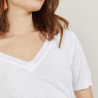 T-shirt col V en lin flammé - Bountie