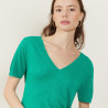 T-shirt col V en lin flammé - Bountie