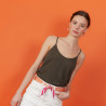 Flamed linen tank top - Mijas