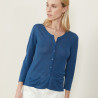 Slub linen cardigan with pockets - Bao