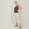 Iridescent effect round neck tank top - Ness