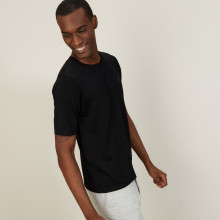 T-shirt col rond en Fil Lumière - Bocca 7210 noir - 01 Noir