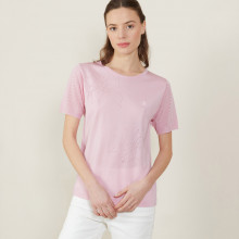 Short-sleeved T-shirt in Fil Lumière - Adeline