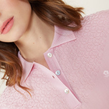 3/4 sleeve patterned polo shirt - Aline