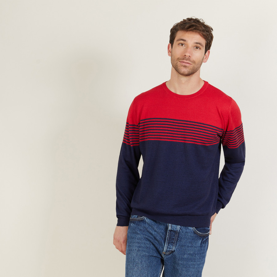 Striped cashmere and linen sweater - Dalton