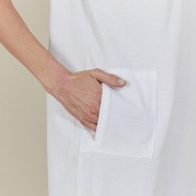 Robe manches courtes en coton - Angy 6800 blanc - 02 Blanc