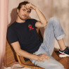 T-shirt en coton avec logo - Bahut 7240 marine - 05 Bleu marine