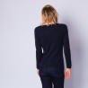 Pull col V en cachemire intemporel - Eniva 6340 marine - 05 Bleu marine
