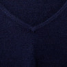 Pull col V en cachemire intemporel - Eniva 6340 marine - 05 Bleu marine