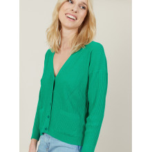 Short ribbed cardigan - Bolivar