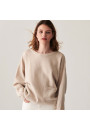 Pull ample en cachemire recyclé à poches - Davina 7403 ecru - 82 Ecru
