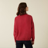 Pull ample en cachemire recyclé à poches - Davina 7486 framboise - 26 Rose foncé