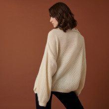 Oversized buttoned mohair sweater - Clea