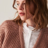 Mohair beaded ribbed cardigan - Camille