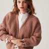 Mohair beaded ribbed cardigan - Camille
