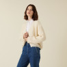 Mohair beaded ribbed cardigan - Camille