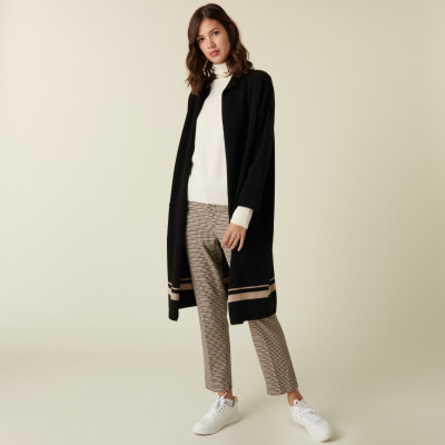 2-ply cashmere coat with high collar - Dorys