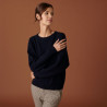 Pull ample en cachemire recyclé à poches - Davina 7440 marine - 05 Bleu marine