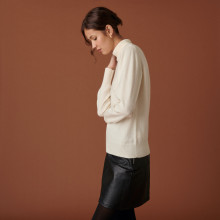 Pull col roulé en cachemire - Abesse 7403 ecru - 82 Ecru